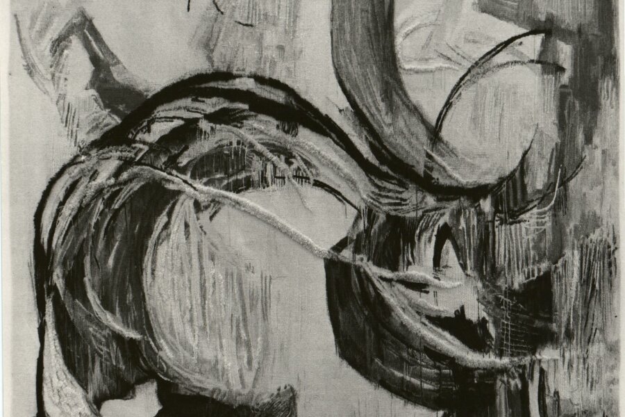 Inez Tuschner, gobelín „Pohyb“, 2,10 x 3,20, 1976-77, pro interiér Staré Radnice v Brně, spol. Ing arch K. Fuchs 	Autor foto: Alena Urbánková